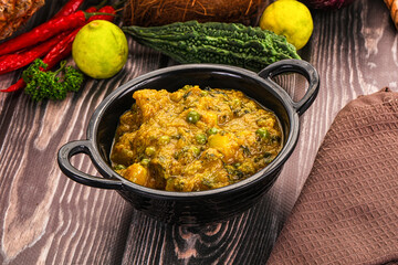 Aloo masala with green peas