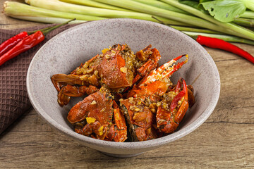 Steamed Spider crab Claws in tamatind sauce