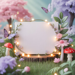 Photorealistic 3D Invitation Card Mockup for Print Presentation