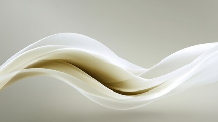 Obraz premium Ethereal Flow of White Fabric Creating Soft Waves on Gentle Background for Elegant and Minimalist Visual Concepts