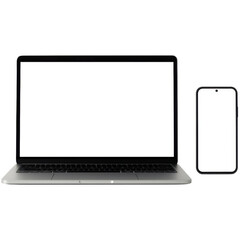 Laptop and Vertical Phone Mockup