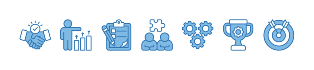 Partnership concept. Graphic with keywords and icons. Strategic partnership vector illustration.