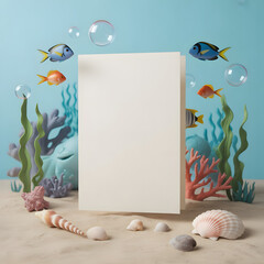 Creative Studio Style 3D Invitation Card Mockup