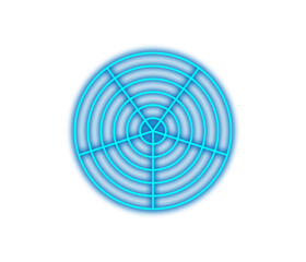 Radar Circle Grid PNG | Futuristic Target Scan Interface Design