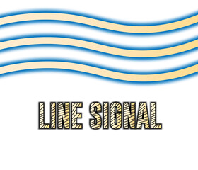 Blue Line Signal Waves PNG | Abstract Data Flow Curve Design