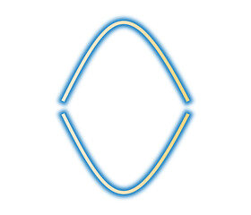 Abstract Diamond Loop Line PNG | Symmetrical Curve Frame Design