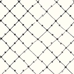 Fototapeta premium Seamless geometric dot-and-line lattice pattern, monochrome charcoal on off-white, crisp vector edges, balanced repeat, modern corporate texture, no text