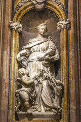 Obraz premium Saint Thecla’s cathedral, Tarragona, Spain. Chapel of Saint Thecla, patron saint of Tarragona. Cardinal virtue