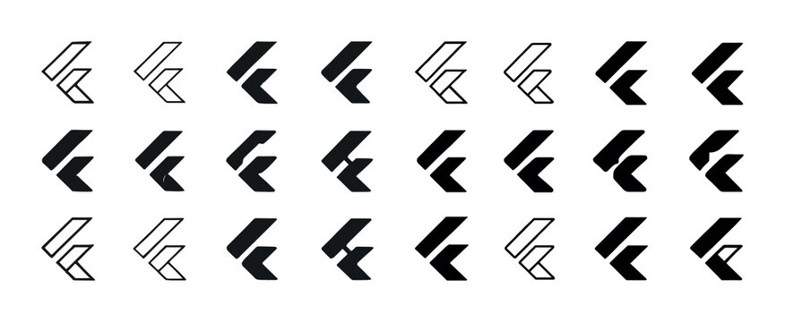 Geometric arrow pattern with black and white abstract shapes