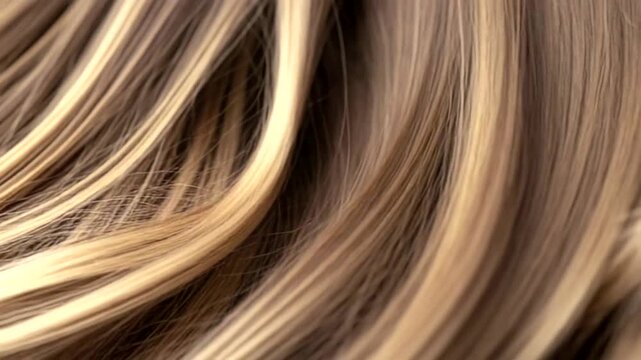 Close-up of flowing blonde hair with soft highlights