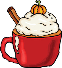 Cozy Autumn Treat with Pumpkin Spice Latte