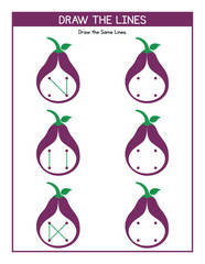 Fun Eggplant Shape Matching Activity Worksheet