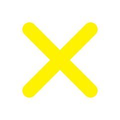 Obraz premium Cross Icon for Close, Cancel and Delete Button in User Interface Design