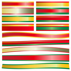 A set of ribbons for Christmas and New Year