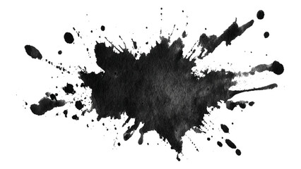 Abstract grunge paint brushstroke texture. scratched dirty ink splatter stains black and white brush stroke artistic vector background design.