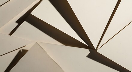 Abstract triangular forms create a modern, geometric design with strong shadows perfect for creative backgrounds and contemporary projects now