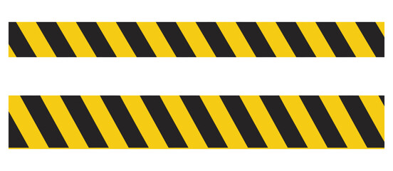 yellow and black caution tape stripes warning barrier vector design, suitable for industrial safety signs, construction site graphics, restricted area markings, hazard awareness backgrounds, and 