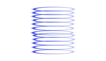 Stack of Blue Neon Ellipses (Portal Effect)