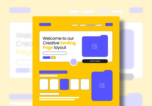 Website Landing Page Wireframe Template