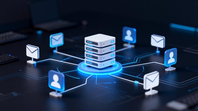 Server network connection icons - Powered by Adobe