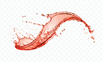 dynamic smooth liquid fresh water splash with drops in mid air cut out and curve style isolated on white background