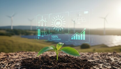 Sustainable Energy Growth Concept.