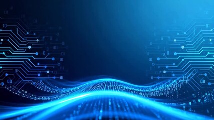 Abstract digital circuit wave - Powered by Adobe