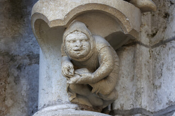 Notre Dame catholic cathedral, Chartres, France.North gate sculpture, 13th century