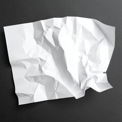 Close-up of crumpled white paper on dark grey surface