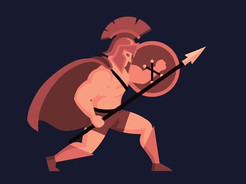 Ancient Roman Imperial soldier animation, battle-ready with full gear, equipment, and weapons for deployment.