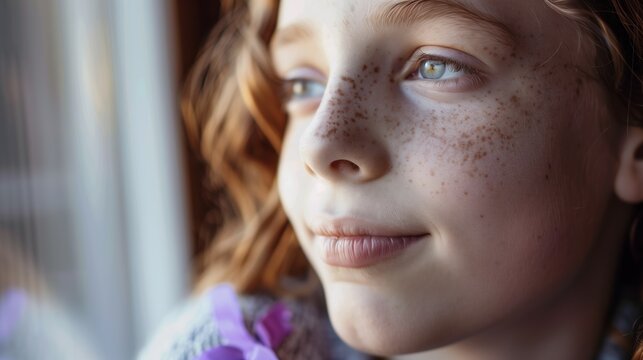 Moebius Syndrome Awareness Day: portrait of a young person with Moebius syndrome, soft natural lighting, gentle smile showing strength and resilience