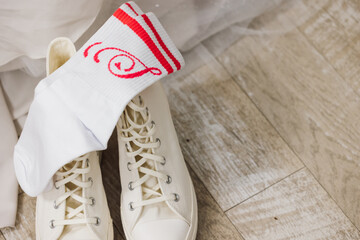 Obraz premium Wedding details flowers and shoes