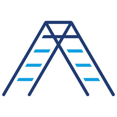 Step Ladder Blue Color Icon