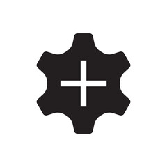 Solid Add New Feature Settings Plus Sign Icon