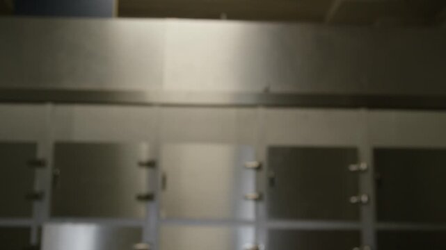 A corpse on a gurney in a hospital morgue