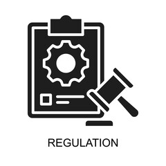 Regulation icon glyph vector illustration