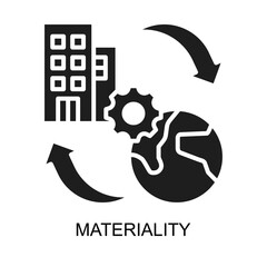 Materiality icon glyph vector illustration