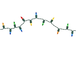 Arched Christmas Light Strand – Vibrant, Glowing Bulbs in a Nostalgic Holiday Curve

