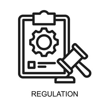 Regulation icon line vector illustration