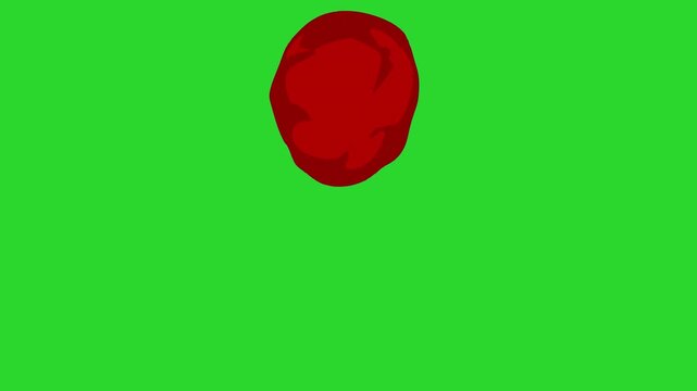 liquid transition carton color on green screen background 4k