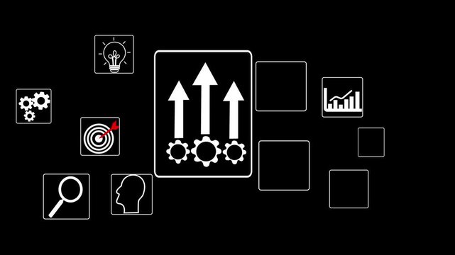 Quality and process improvement concept with businessman solving problems, enhancing organizational processes, implementing continuous improvement, and boosting industrial management efficiency.