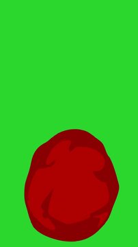 vertical liquid transition carton color on green screen background 4k
