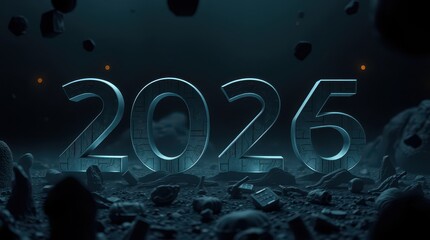 2026 inscription logo new year texture