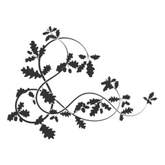 Printable element template oak weaving ornament