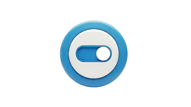 Toggle Switch Icon: On/Off Concept on White Background - Powered by Adobe