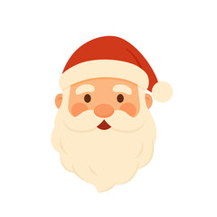 Santa Claus Neutral Face Illustration