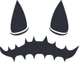 Spooky Halloween jack o lantern face creating eerie design © WinWin