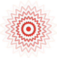 Radiating red lines depicting pain or ache sensation