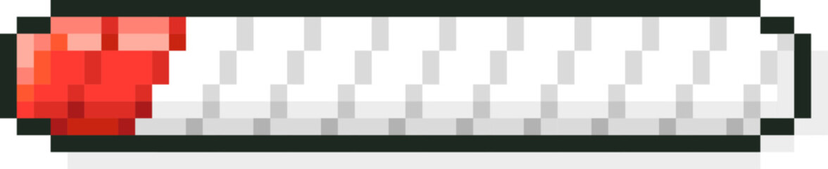 Pixel art health bar showing player progress