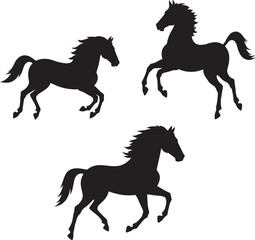 silhouette of a horse ,horse silhouette vector ,horse, animal, silhouette, farm, illustration, running, stallion, horses, art, sport, tail, race, outline, equine, nature, vector, black, animals, mamma